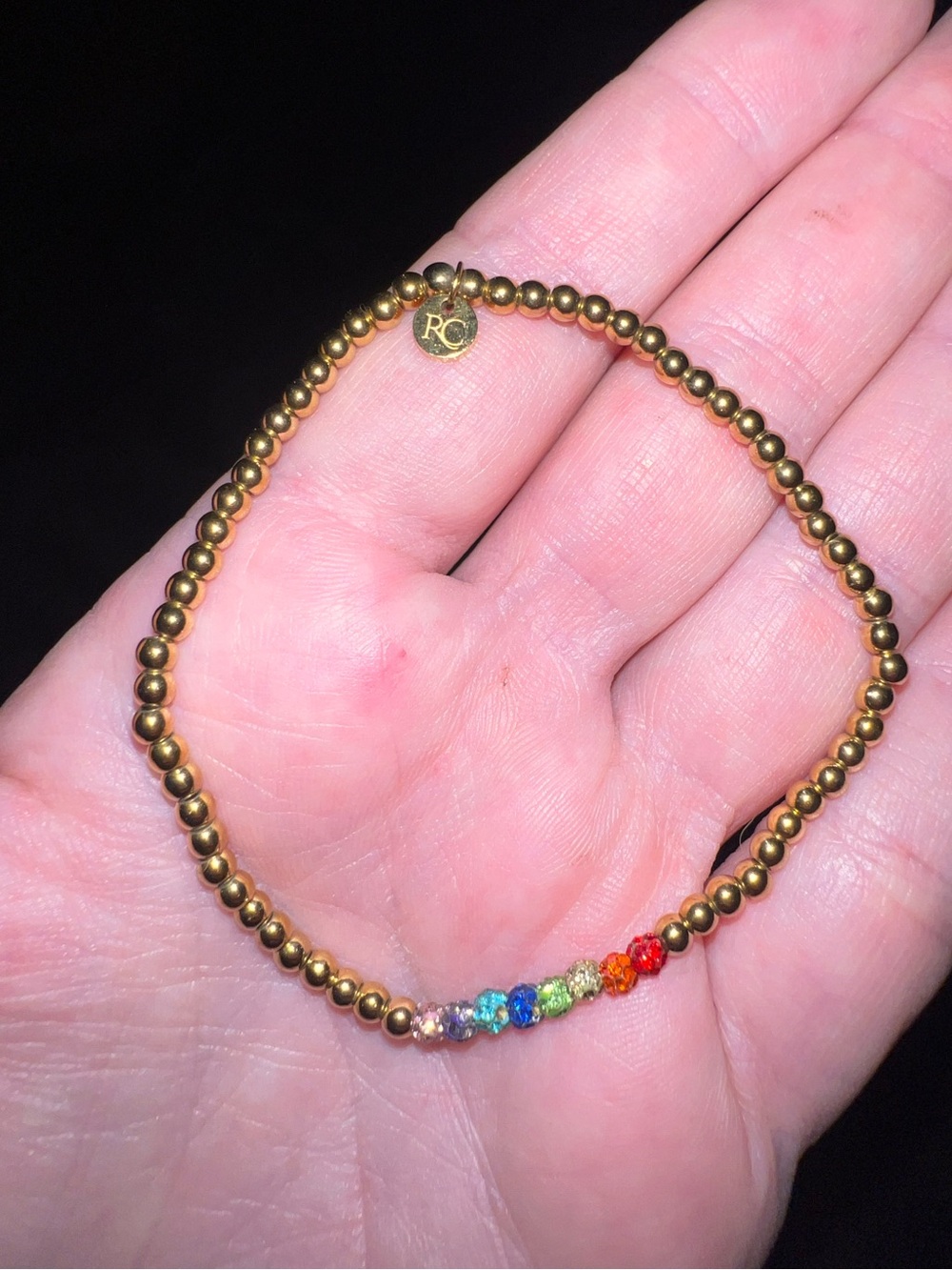 Rustic Cuff Rainbow Bracelet